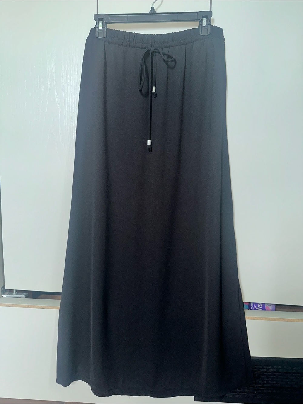 Faded Glory Black Elastic Waist Maxi Skirt